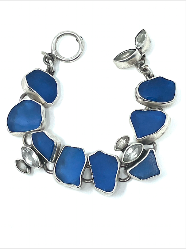 Vintage Modernist Jacob Hull Silver Link Bracelet — House of Terrance